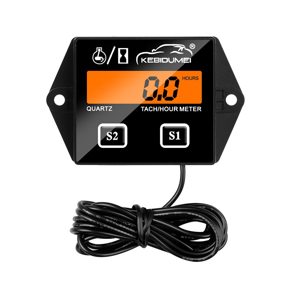Universeller digitaler Motordrehzahl-Stundenzähler mit Hintergrundbeleuchtung, LCD-Display, Boot, Moto-Drehzahlmesser, Motordrehzahl, wasserdicht, für Motorrad-Kettensägen, Auto Russian manual