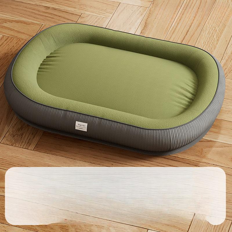 Große Hundehütte Einfache Verdickte Schienen Hundehütte Geeignet für Alle Jahreszeiten Kleine und Mittlere Hunde Herbst und Winter Haustierhütte S  45*35cm beige