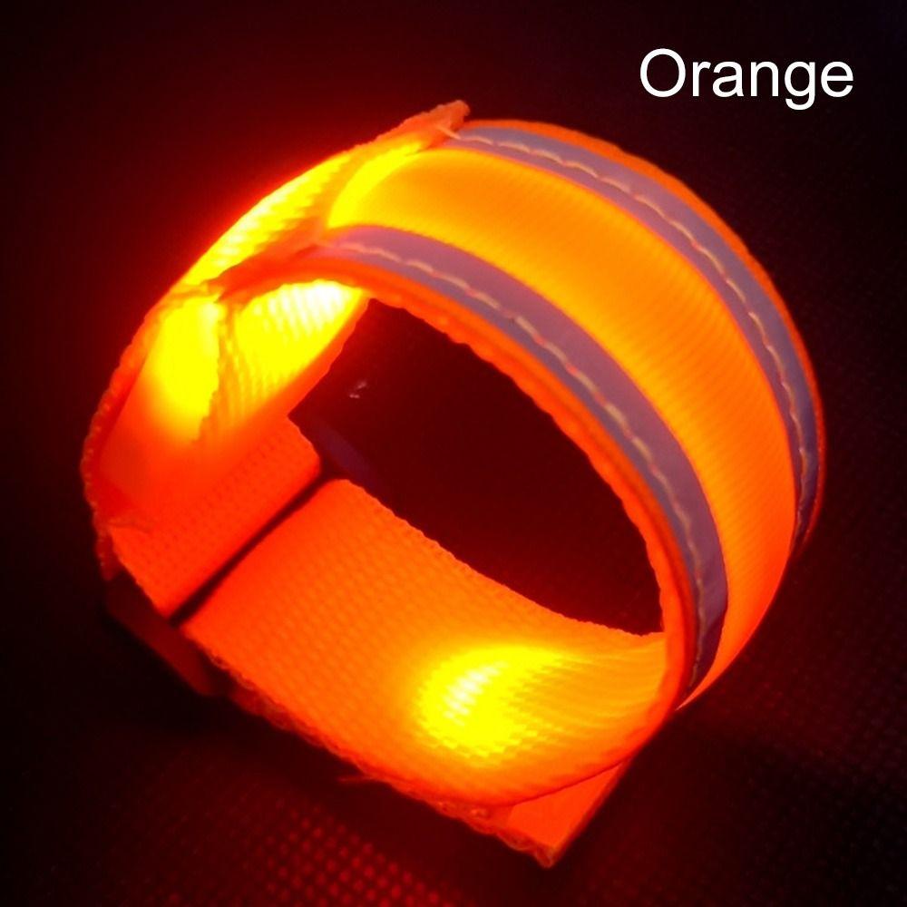 Gurt Sicherheit Reflektierender Gürtel Batterie Leuchtendes Armband Nachtlaufen Armband LED Leuchtendes Armband orange