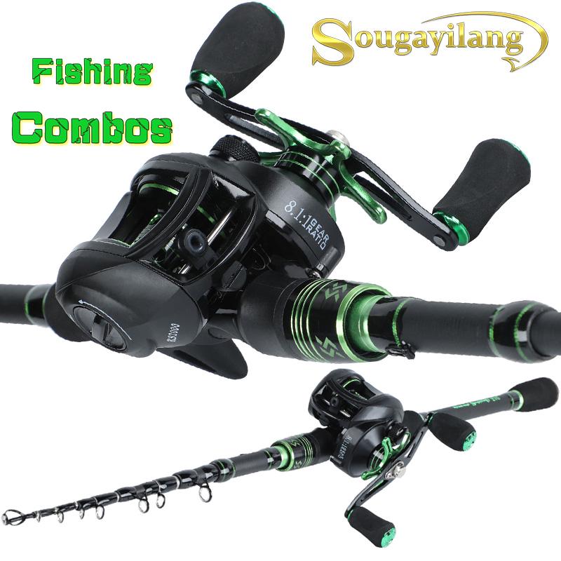 Angelrollen-Ruten-Kombination, 12 + 1BB Angelrolle und 1,8 m 2,1 m Carbon-Reise-Angelrute zum Barschangeln 1.8M Rod&Reel Right Hand