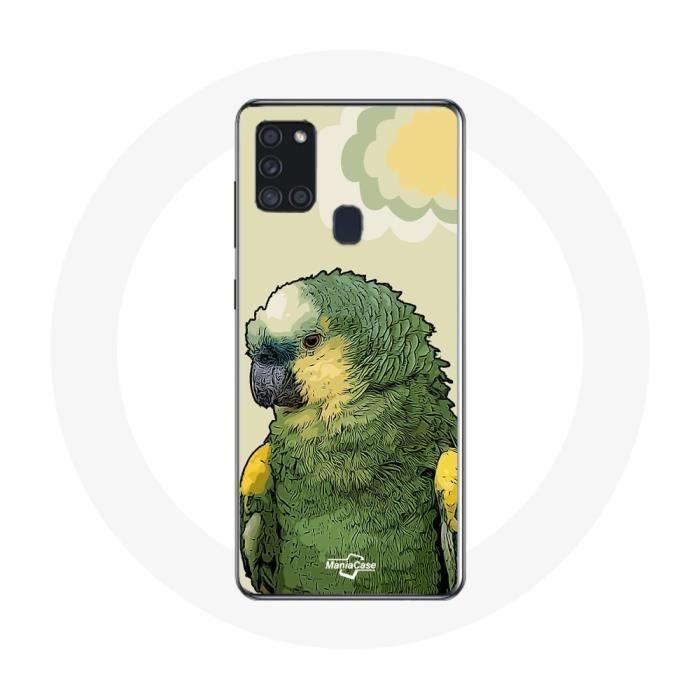 Samsung Galaxy A21S Hülle Amazon Papageien Grün