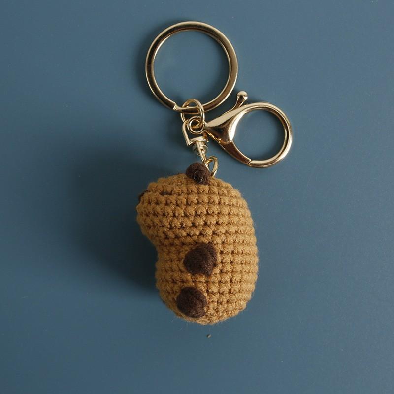 Gestrickte Capybara-Puppe Häkel-Schlüsselanhänger Handgemacht Häkeln Niedlicher Capybara-Schlüsselanhänger Lustige Tierpuppen-Schlüsselanhänger Benutzerdefinierte Accessoires brown