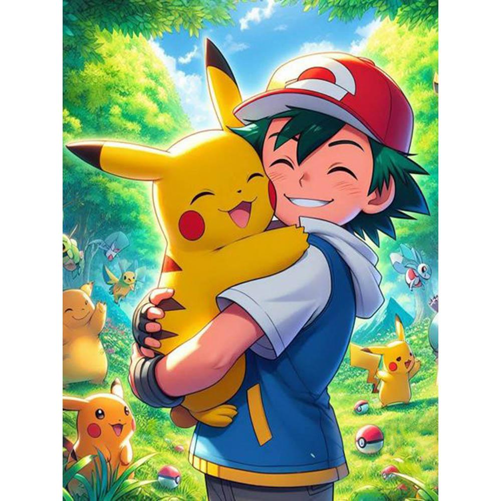 Disney Diamond Painting Kits Lilo und Stitch Pokemon Pikachu Minions Heimdeko Vollständig Quadratisch&Rund Mosaik Stickerei Kreuzstich Round 40x50cm