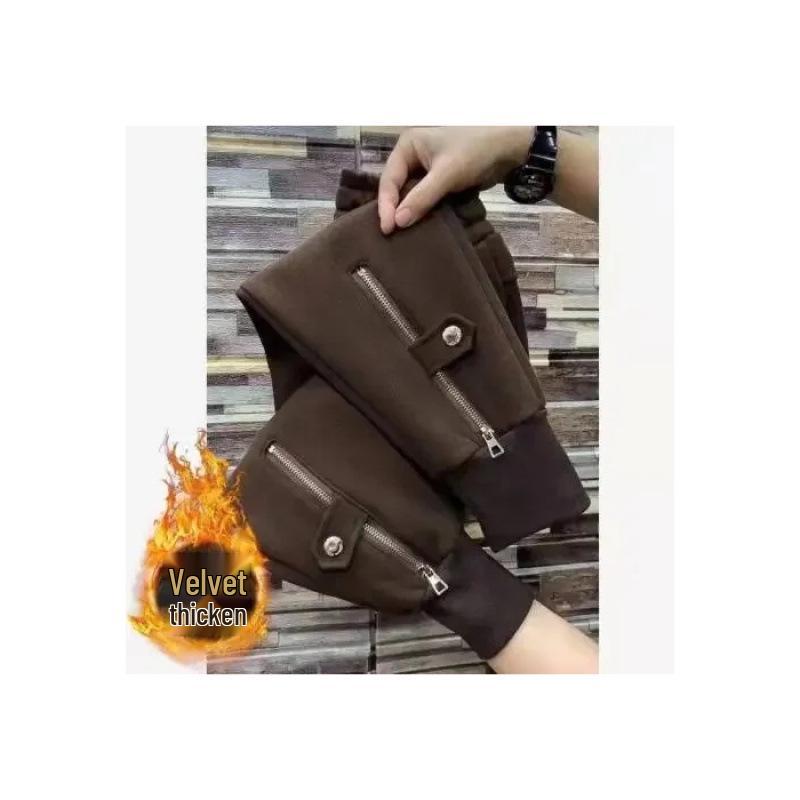 Damen Fleecegefütterte Harem-Sweathose: Dicke, Schlankmachende, Sportliche, Vielseitige, Lässige, Trendige Jogginghosen für Herbst/Winter 2025. XL kaffeebraun