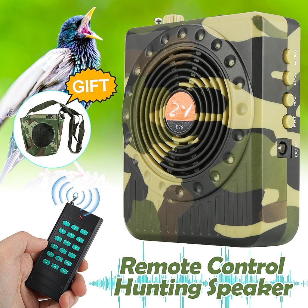 E67 35W Jagdattrappe, elektronischer Vogelrufer, Tarnung, für den Außenbereich, elektrischer Jagdattrappe-Lautsprecher, MP3-Lautsprecher, Fernbedienungs-Set