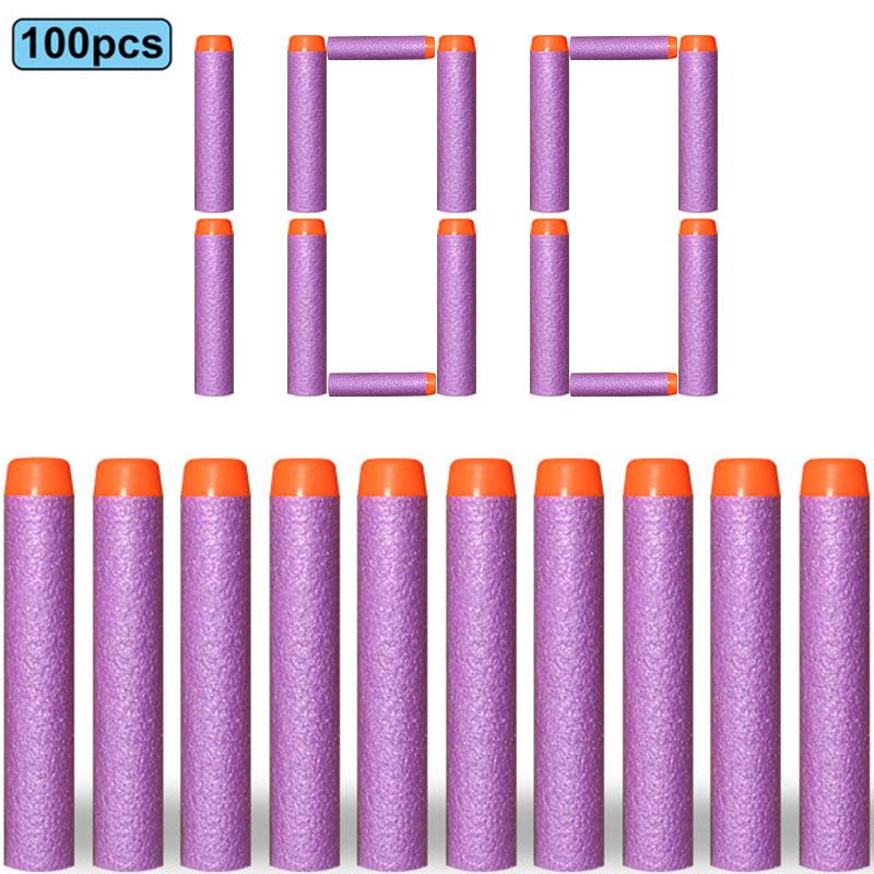 100 Stück 7,2 cm für Nerf Soft Bullets Darts Rundkopf Refill Sponge Darts Kinder Spielzeugpistolen Kugeln für NERF N-Strike Blaster