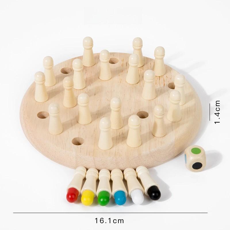 Holz Speicher Spiel Stick Schach Farbe Spiel Bord Puzzles Montessori Pädagogisches Spielzeug Kognitive Fähigkeit Lernen Spielzeug Für Kinder beige