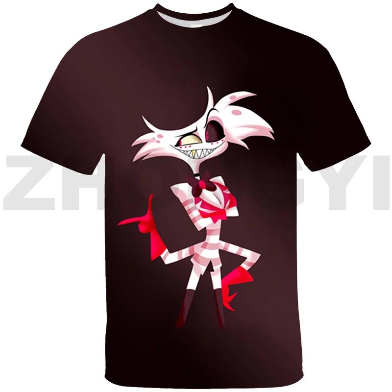 3D Hazbin Grafik T-Shirts Frauen Übergroße T-Shirt Kinder Hotel Kurze Tees Oansatz Anime Männer T-Shirt Harajuku Vintage T-Shirt XXXL