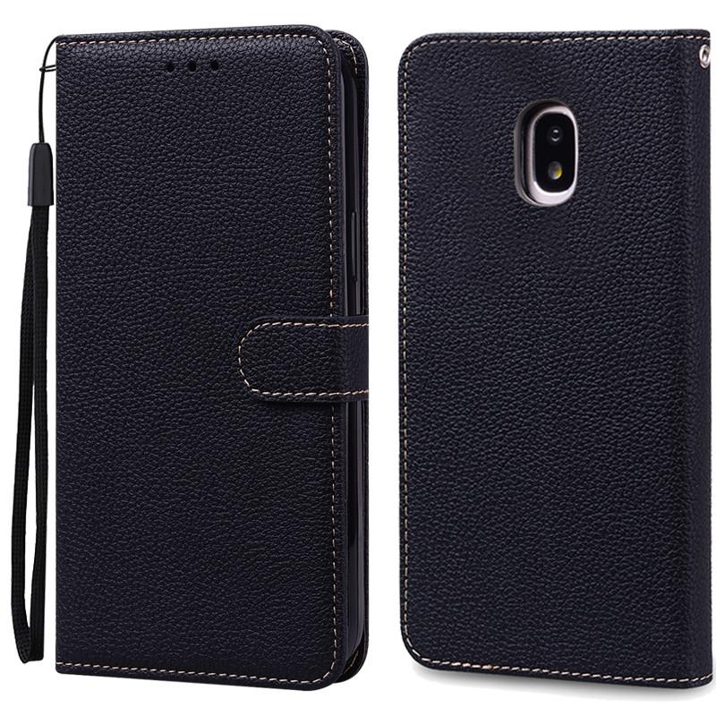 J7 2017 Hülle für Samsung Galaxy J7 2017 Hülle Silikonhülle Leder Klapp-Brieftasche für Samsung J 7 J7 2017 Hülle SM-J730F J730F Hülle Samsung J7 2017 J730 schwarz
