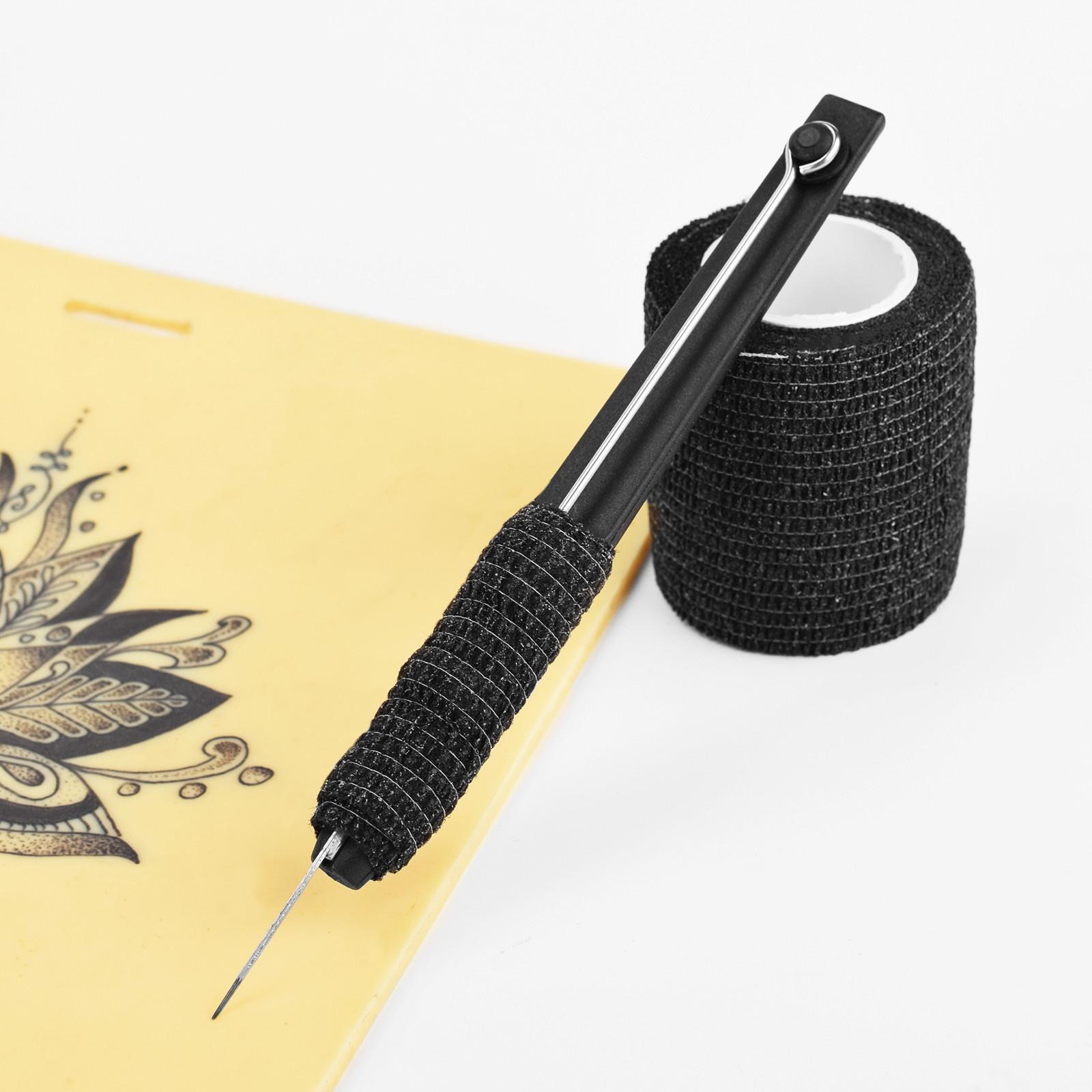 ATOMUS Tattoo Stift Nadelhalter Werkzeug Tattoo Set mit 10 Stück Tattoo Nadeln Verband Tattoo Ösen 5RL