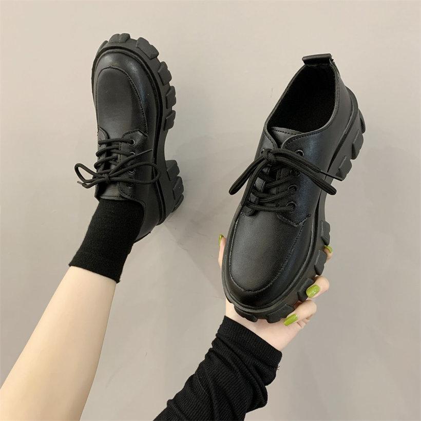 Student Jk Uniform Schuhe Plattform Ferse Frauen Schuhe Hohe Qualität Frauen Oxford Casual Harajuku Schuhe Frauen Zapatos Mujer 5