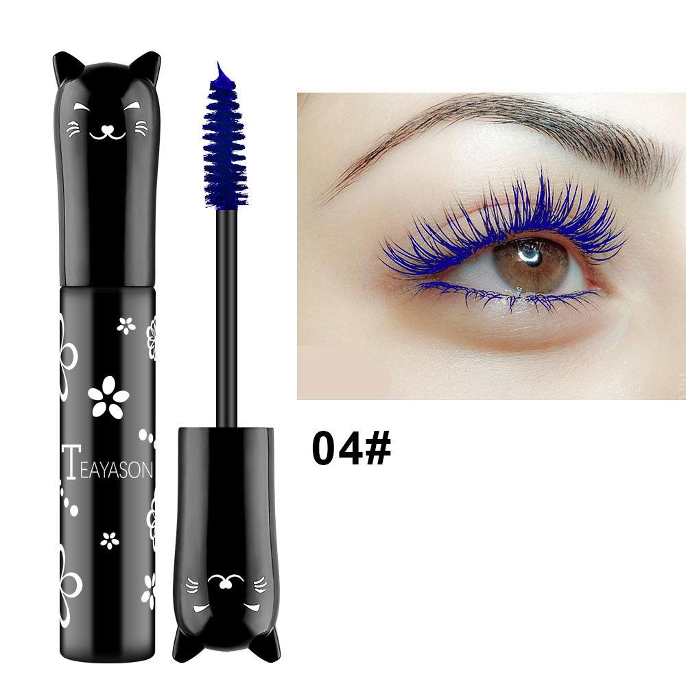 1PC Augen Make-Up Farbe Mascara Wasserdicht Schnell trocknend Wimpern Curling Verlängerung Make-Up Wimpern Party Bühne Verwenden TSLM2 8g blau
