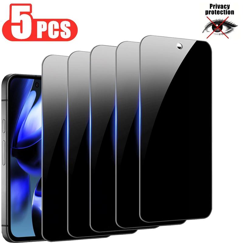 5 Stück Sichtschutz-Schutzglas aus gehärtetem Glas für Samsung Galaxy A17 A16 A26 A56 A36 A54 A55 A34 A25 A14 A15 A52S A53 S20 S21 S23 S24 S25 FE Galaxy S21 FE schwarz