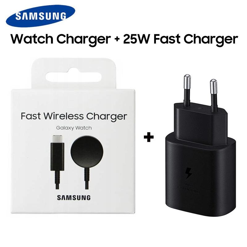 Samsung Original Magnetisches Schnelllade-Wireless-Ladegerät Typ-C Ladekabel Uhrenladegerät für Samsung Galaxy Watch 6 5 Pro 5 4 3 Active 2 25W Charger+Watch Charger