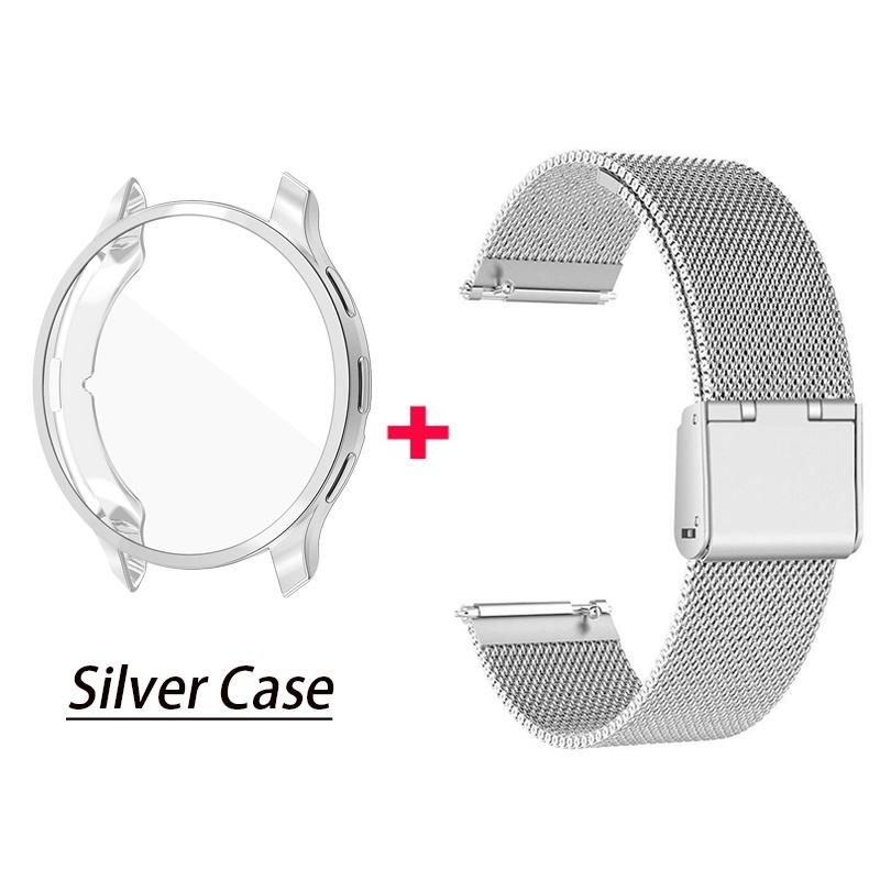 Metall Strap Für Garmin Venu 3 3S 2S Smart Uhr Armband + Fall Für Garmin Vivoactive 4 4s Armband Für Garmin Venu 2 Plus Abdeckung Garmin Venu 3s silber