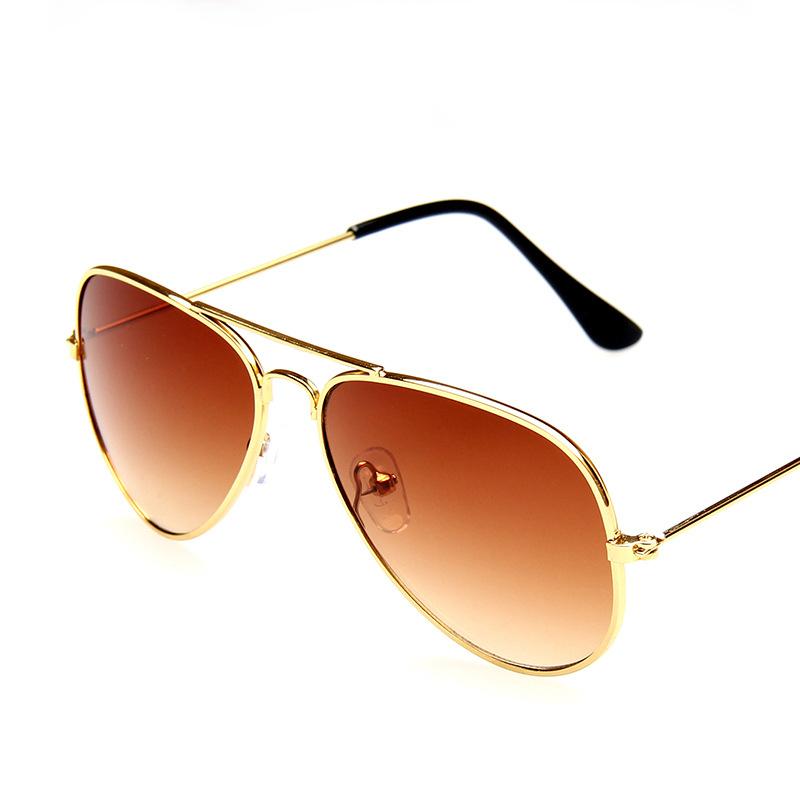 Mode Kinder Mercury Brille Sonnenbrille Pilot Farbe Film Junge Mädchen dunkle Brille einzigartig Gold frame tea lens