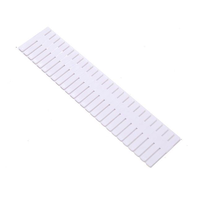 2p/4/8/10pcsDIY Einstellbare Lagerung Partition Bord Kunststoff Schublade Teiler Kombination Partition Bord Platzsparende Division Organizer 47*7cm-8pcs weiß