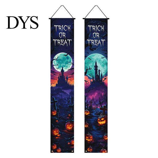 Halloween Innen Dekoration Veranda Schild Banner, Kürbis Geist Party Markise Hängend Wand Vollfarbe Tür Dekoration, Vorderer Kranz Banner Hof D