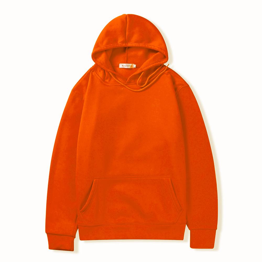 15 Farben Modemarke Herren-/Damen-Hoodies 2024 Herbst Neu Herren Freizeit-Hoodies Sweatshirts Herren Einfarbige Hoodies Sweatshirt Tops L orange