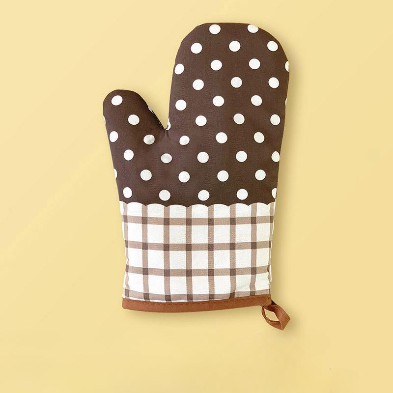 1PC Neue pastorale Stil verdickt Plaid Mikrowelle Isolierung Handschuhe Mikrowelle Handschuhe Heiße Handschuhe Küchengeschirr white