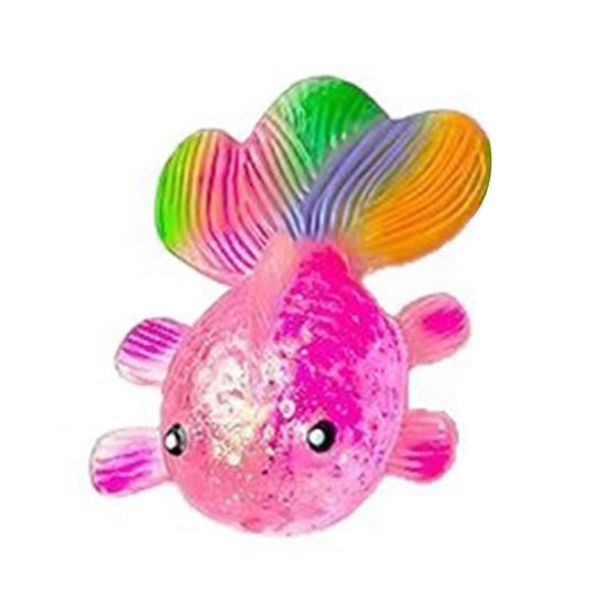 Glitzerpuder Fisch Quetschspielzeug Stress Angstabbau Langsam aufsteigend Simulation Fisch Sensorisches Spielzeug Weiches TPR Beruhigendes Tier Fidget Spielzeug