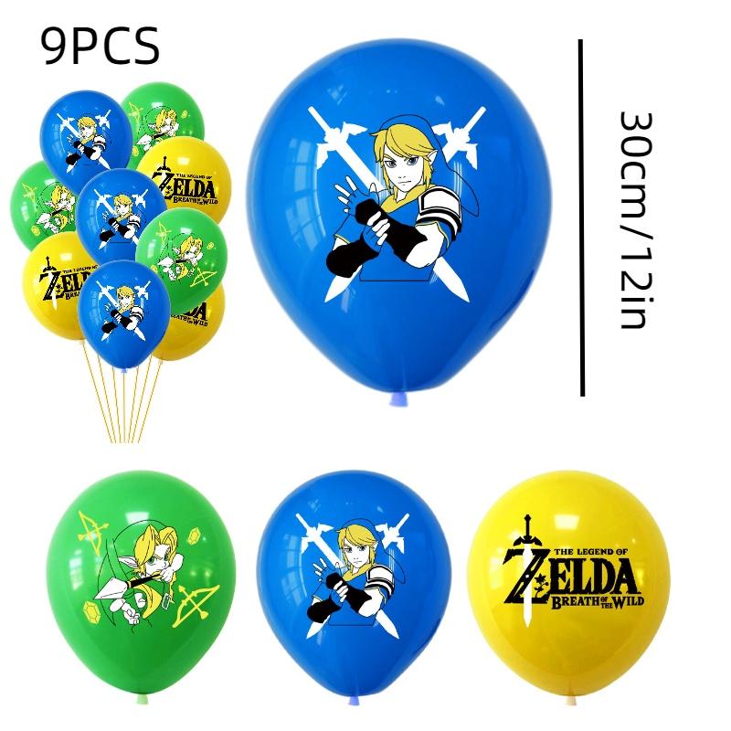 Legende von Zelda Spielthema Ballon Banner Kuchenaufsätze Set Partydekorationen 9 Balloon