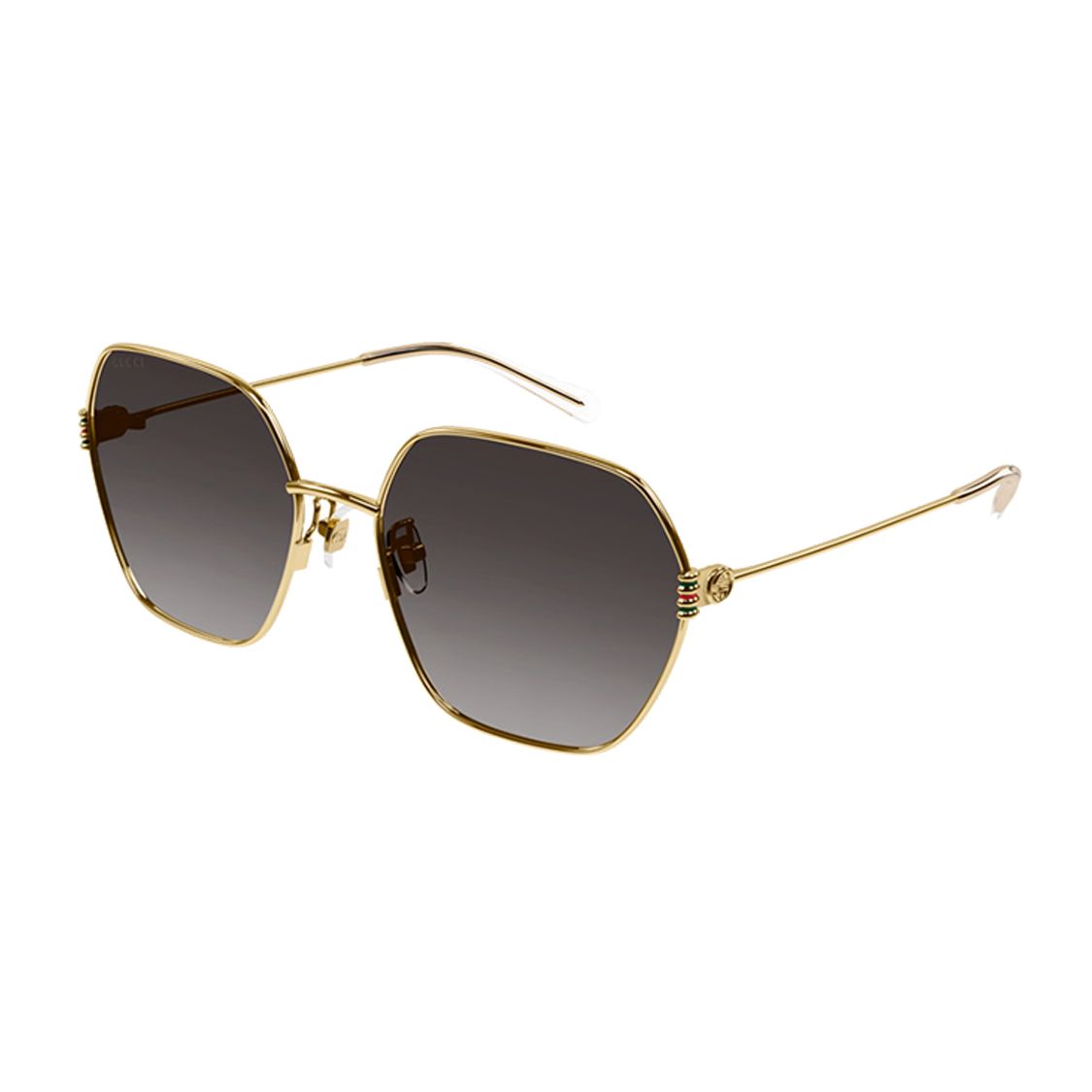 Gucci Frühling Sommer 2023 Exquisite Graue Linse Unregelmäßige Form Sonnenbrille Damen Sonnenbrille GG1285SA-001 Dust Bag+Eyeglass Case (Random Color)