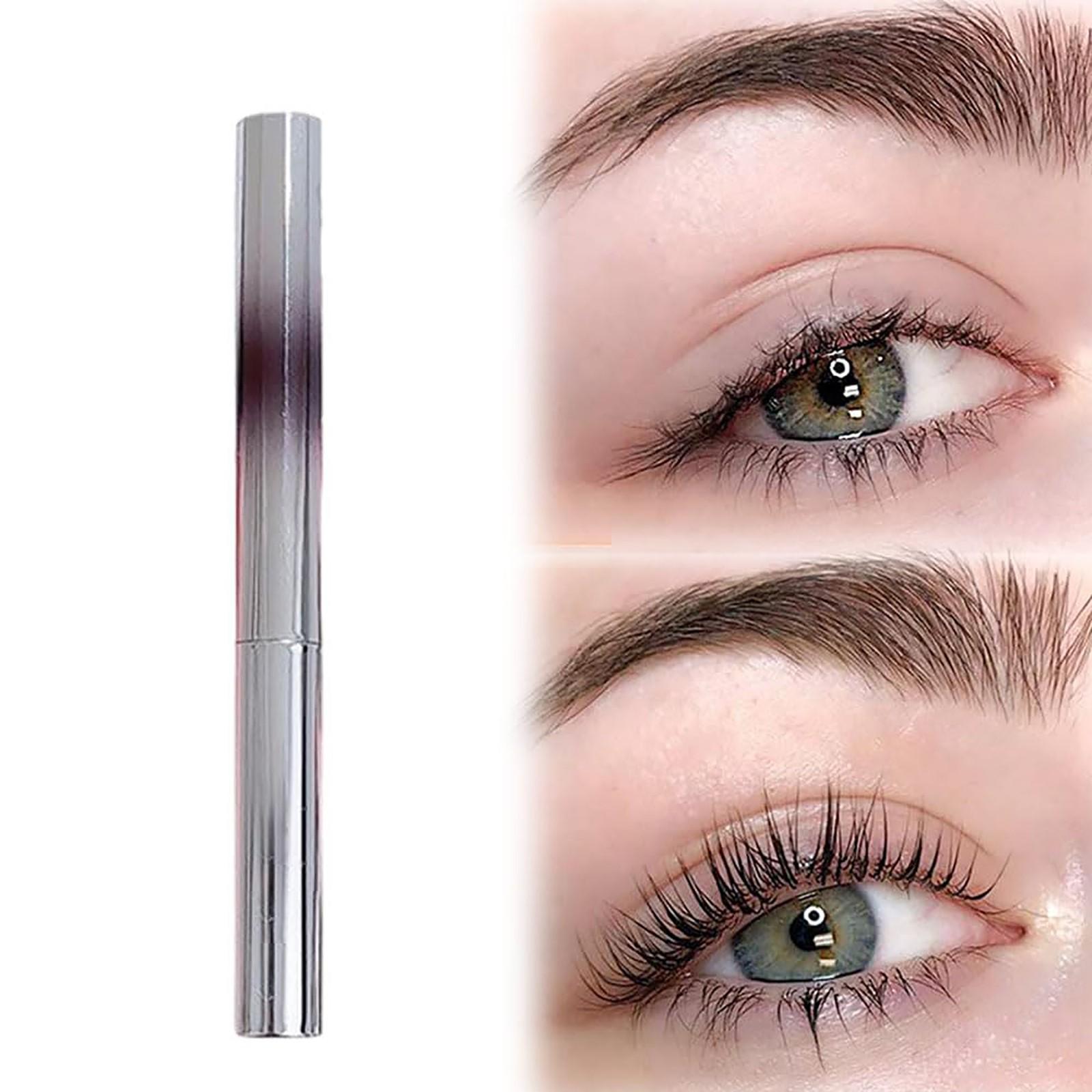 Iron Wand Mascara, Schwarzer waschbarer Metall-Mascara-Stab, Bürstenloser Metall-Mascara-Stab, Wasserfeste, lang anhaltende Extensions-Mascara One Size braun
