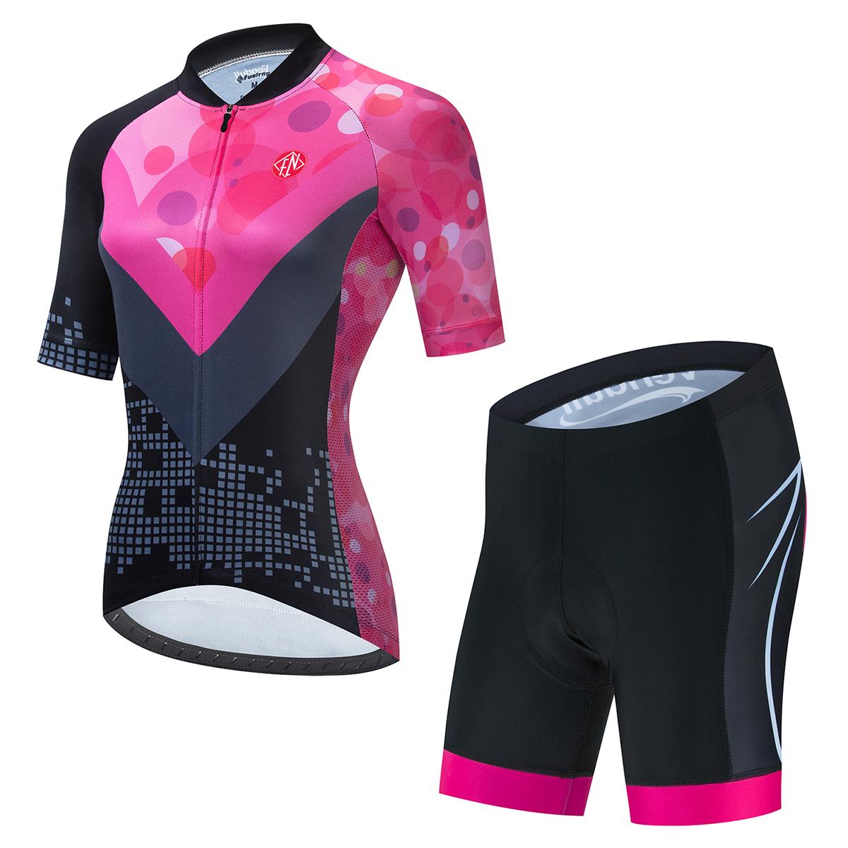 Neue 2024 Sommer Frauen Radfahren Anzug Fahrrad Radfahren Kleidung Set Fahrrad Kleidung MTB Bike Berg Sport Bike Weibliche Radfahren Anzug 3XL