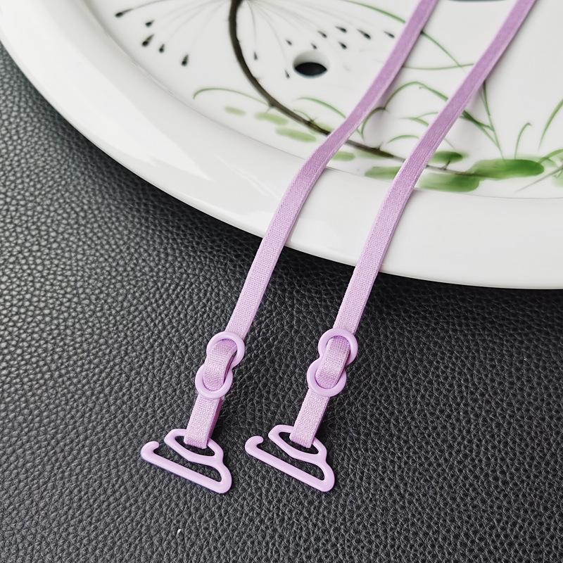 5 mm Nylon-Unterwäscheträger, 1 Paar, unsichtbare, rutschfeste Schulter-BHs, nahtlose Bralette-Rückenträger, Dessous-Accessoires für Damen 1 pair violett