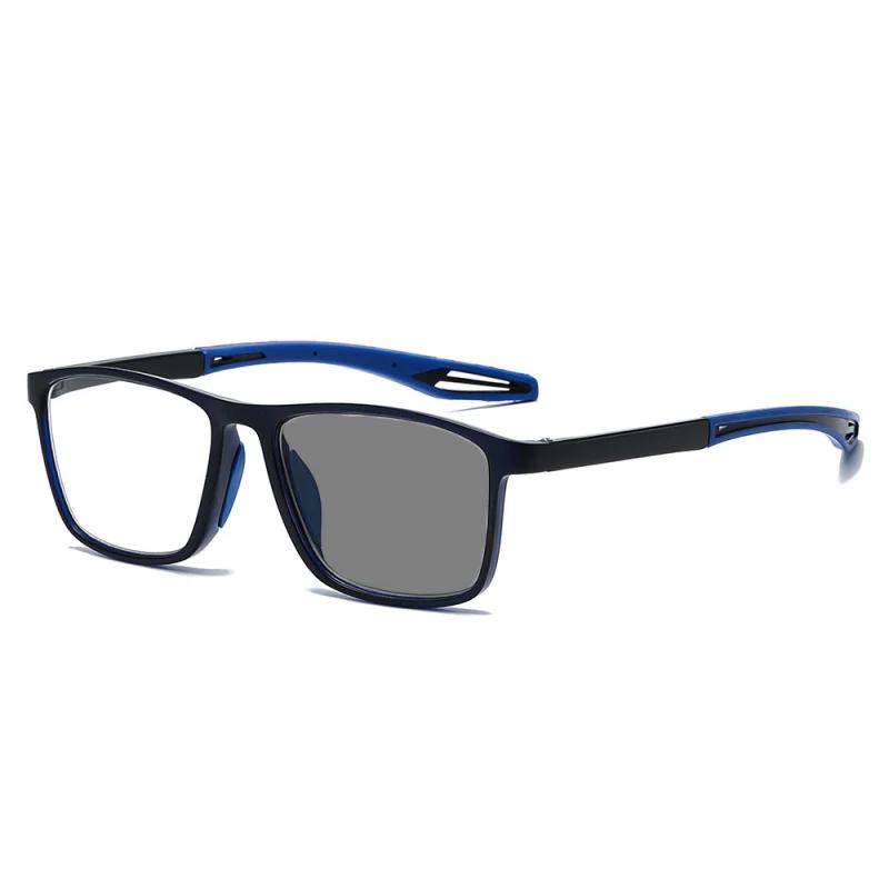 Ultraleichte photochrome Lesebrille aus TR90, Unisex, Herren, Presbyopie-Brille, Vintage, Outdoor-Sport-Sonnenbrille mit Sehstärke 0~+4,0 +1.5