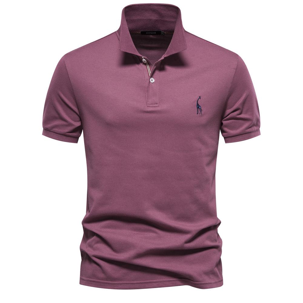 AIOPESON Marke männer Original Polo Shirts Baumwolle Polo Shirts für Männer Kurzarm Hohe Menge Polo Männer Neue Sommer kleidung L 80-90kg violett