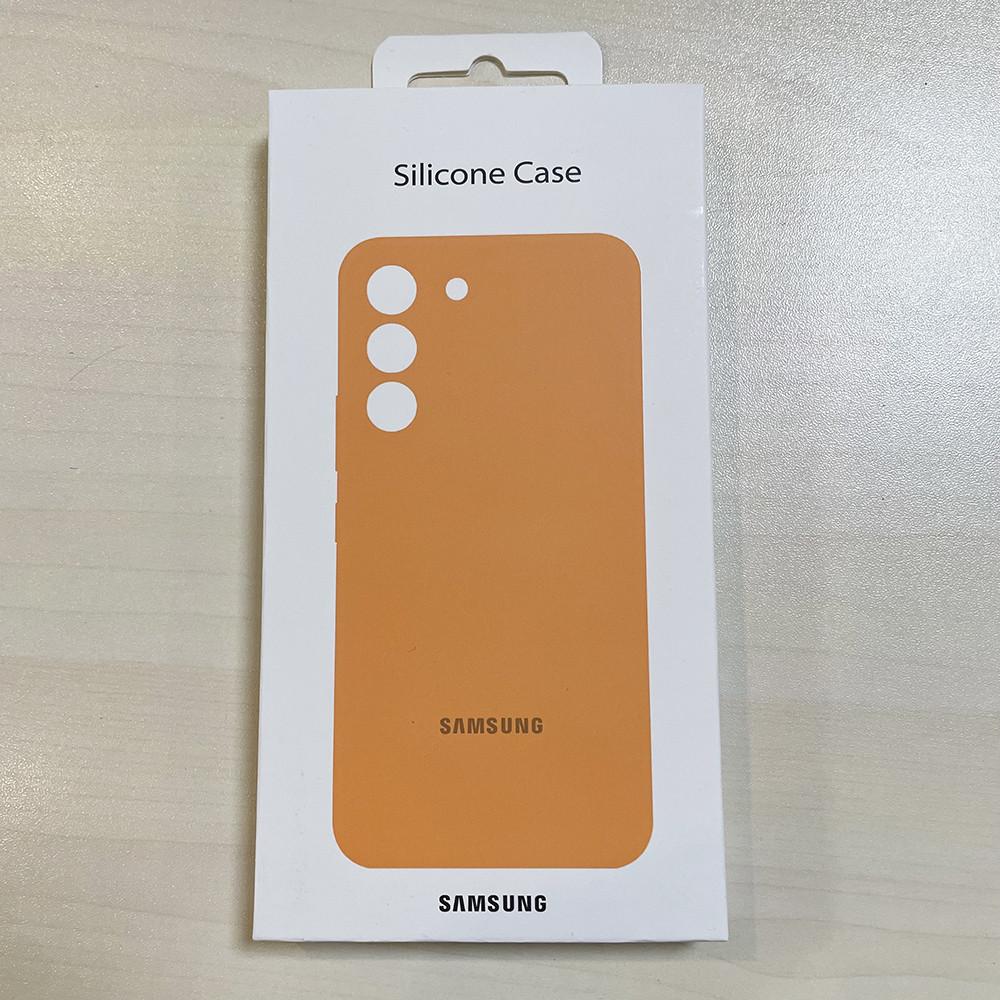 Samsung Original Flüssigsilikon Hülle für Samsung GALAXY S23 S23+ S23 Plus S23 5G Weiche stoßfeste Handyhülle For Galaxy S23 orange