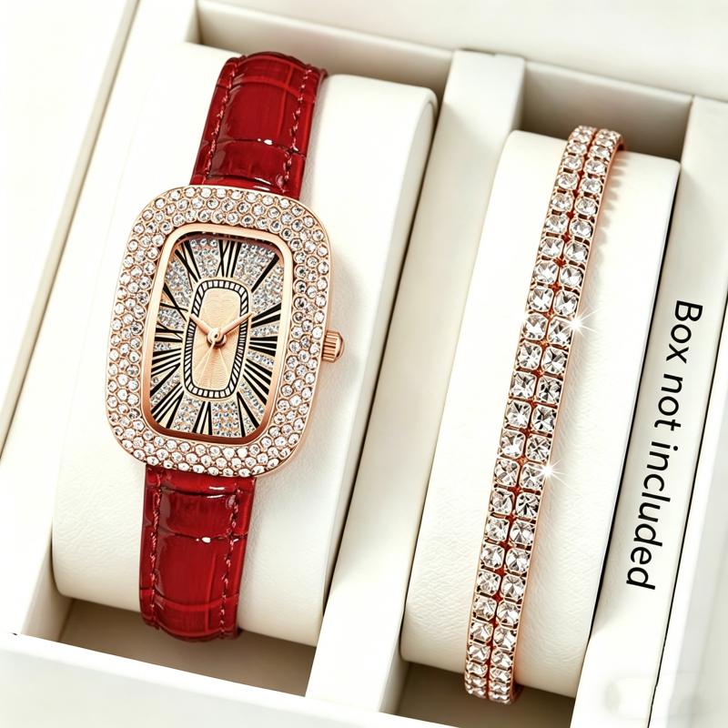 Top Diamant Damenuhren Mode Damen Luxus Quarzuhren Mädchen beste Geschenke Armbanduhren beige