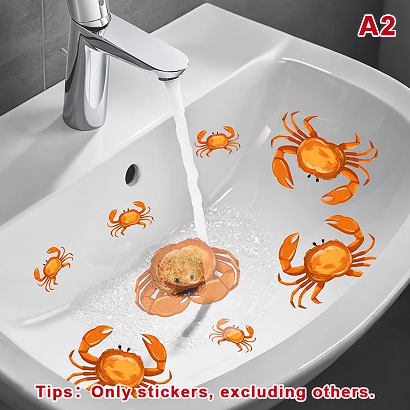 Glückskarpfen und Blumen Waschbecken Aufkleber Selbstklebend Wasserdicht Abnehmbar Badezimmer Aufkleber, Wand Badezimmer Waschbecken Aufkleber Heimdekoration A2