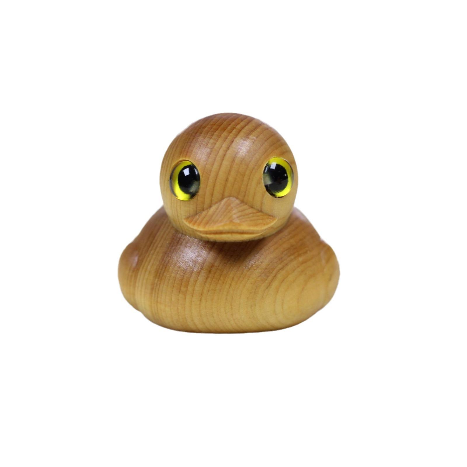 Cliff Zypresse Holzschnitzerei süße gelbe Ente Cartoon Ente Urlaub Geschenk Massivholz Handwerk Dekoration Geschenk kleine Ornamente