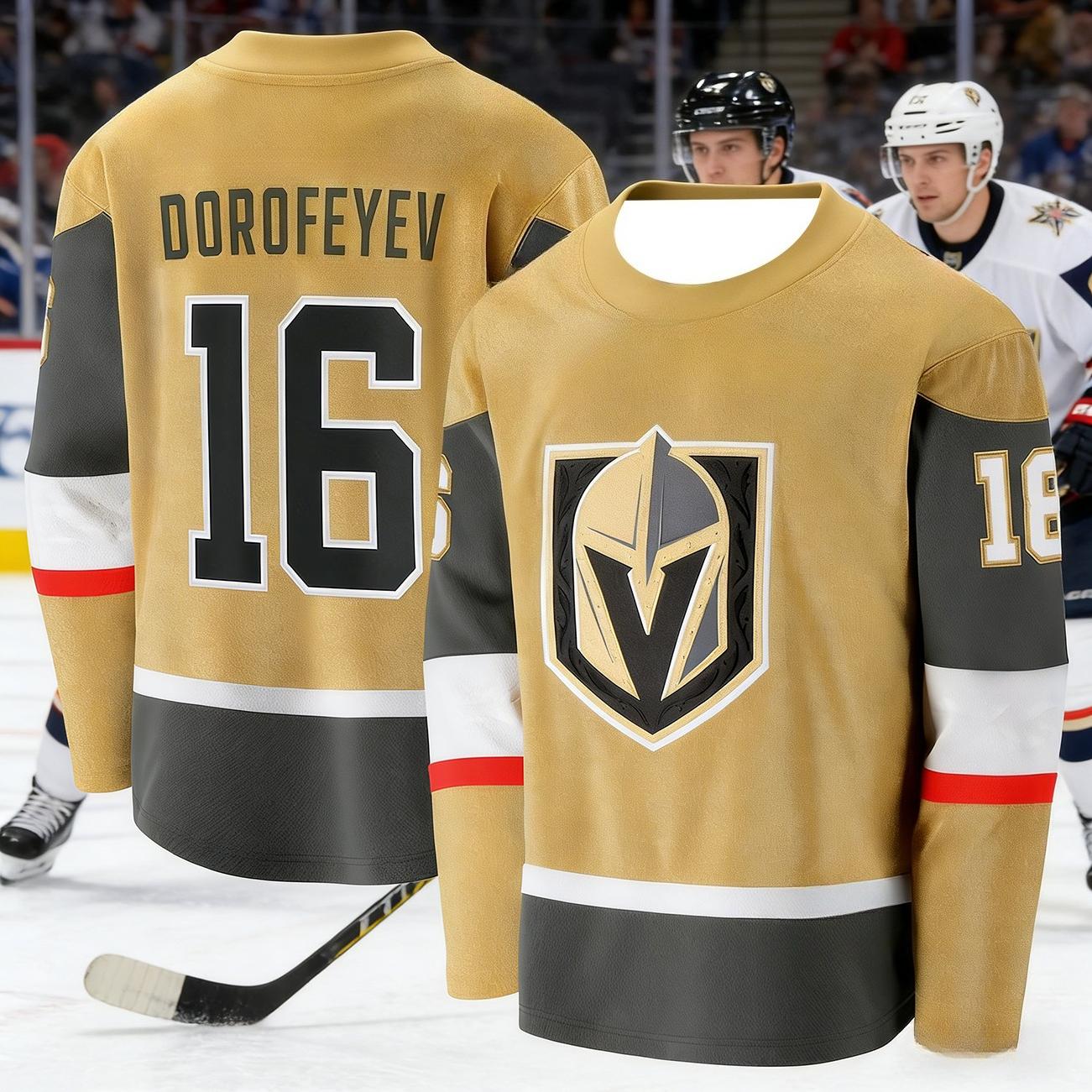 Herren Las Vegas Golden Knights Beliebtheit Eishockey Trainingsshirt 3D Druckbar Atmungsaktiv Schnelltrocknend Langarm Oberteil Kinder 3XL white
