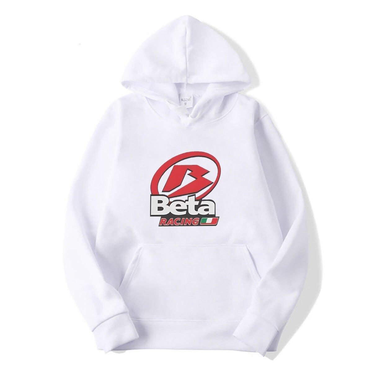 Beta Racing Hoodies für Damen und Herren, Motocross-Motocross-Shirts, lustige T-Shirts aus reiner Baumwolle, Rundhalsausschnitt, Kapuzenpullover mit Ärmeln, Sommerkleidung L