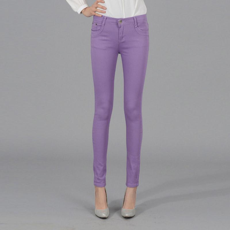 Frauen Damen Bleistift Hosen Sommer Taschen Taste Dünne Waden Länge Hosen Casual Stretch Hose Plus Größe Weibliche Hosen 5XL licht lila