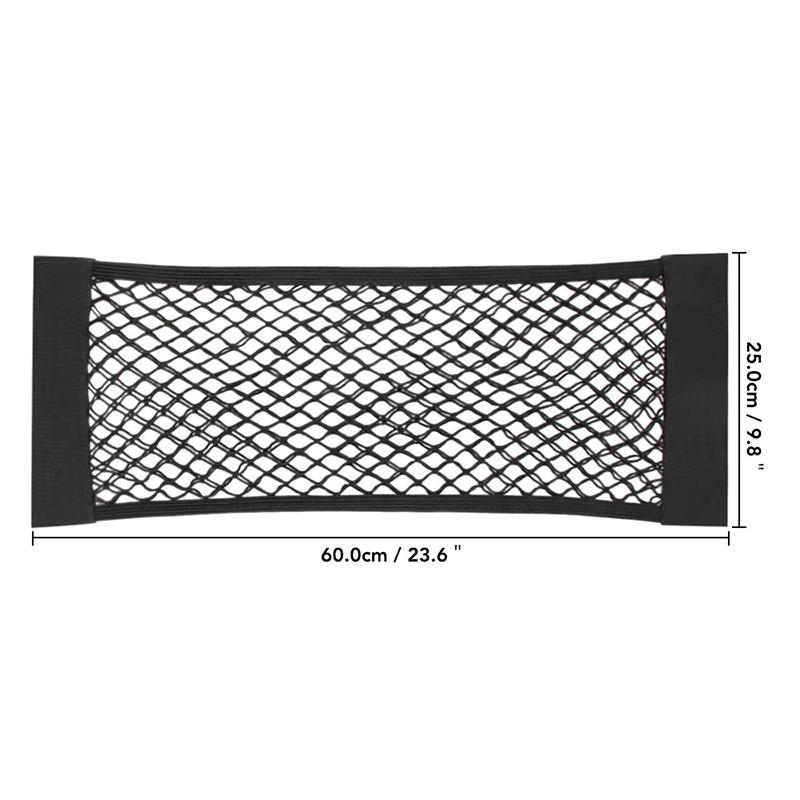Auto Zurück Hinten Mesh Stamm Sitz Elastische String Net Magie Aufkleber Universal Lagerung Tasche Tasche Käfig Auto Organizer Sitz Zurück tasche 60 x 25cm