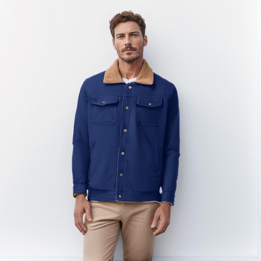 Herbst und Winter Herrenjacke Fleece Baumwolle Freizeitjacke Herrenjacke XXXL