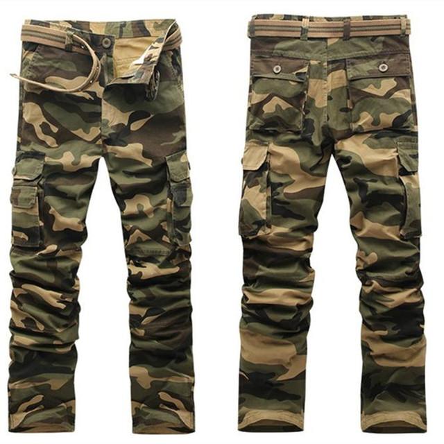 Herren Frühling Armeegrün Mode Cargo Hose Schritt Jogger Patchwork Hose Männlich Pflegeleicht Groß Camouflage Cargo Hose 33 grün