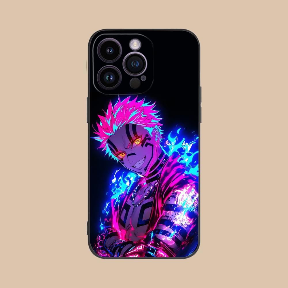 Anime Extinction Akaza Handyhülle für iPhone 17 16 15 14 13 12 11 X XR XS 8 7 Air Pro Max Plus Mini Bunte Hülle Hübsche Hülle iPhone 7 Plus