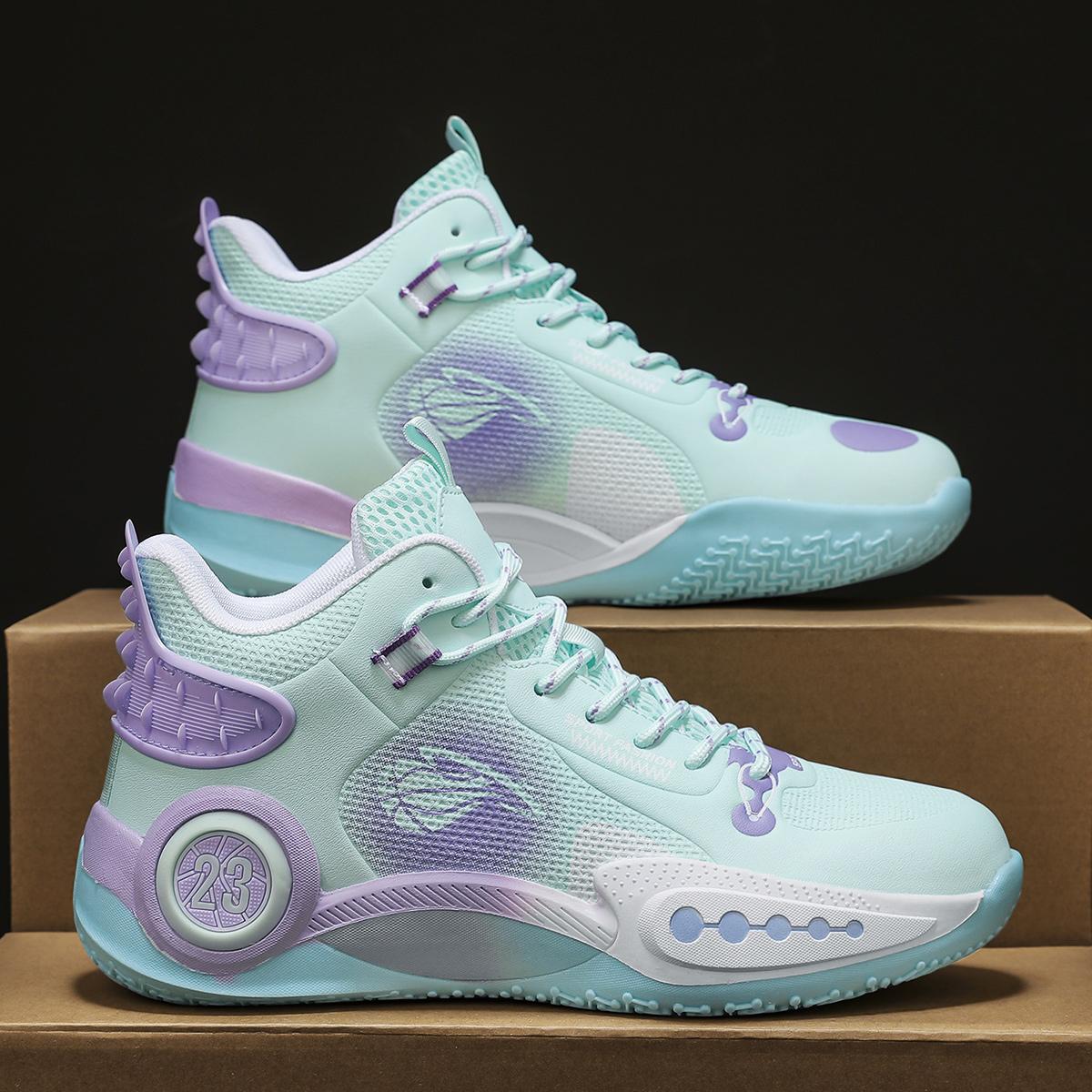 Männer Basketball Schuhe Atmungsaktive Sport Schuhe Training Athletisch Frauen Basketball Turnschuhe 45 white