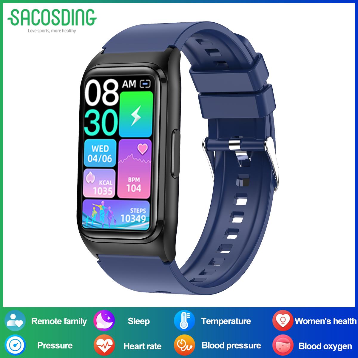 SACOSDING Smart Watch Outdoor Sports Intelligentes Gesundheitsarmband zur Überwachung des Blutdrucks und der Körpertemperatur IP68 Wasserdicht Für Damen Geschenk