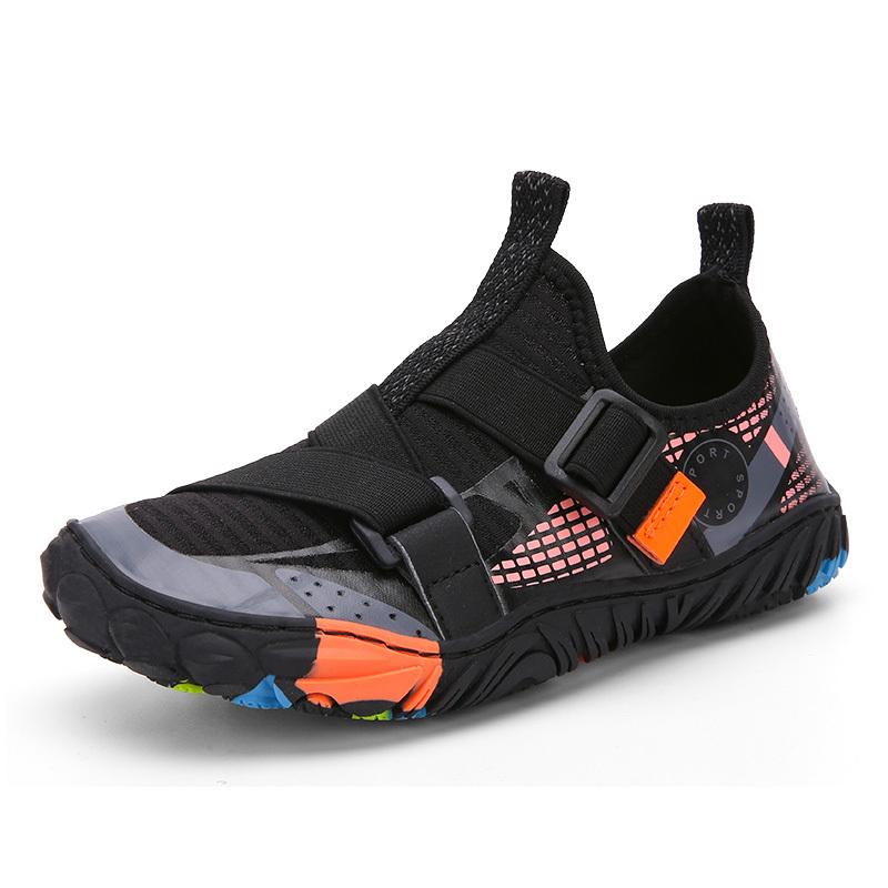 Kinder Barfuß Aqua Schuhe Kinder Entwässerung Strand Schwimmen Wasser Schuhe Schnell Trocknend Bootfahren Tauchen Angeln Surfen Sport Waten Turnschuhe 33 schwarz