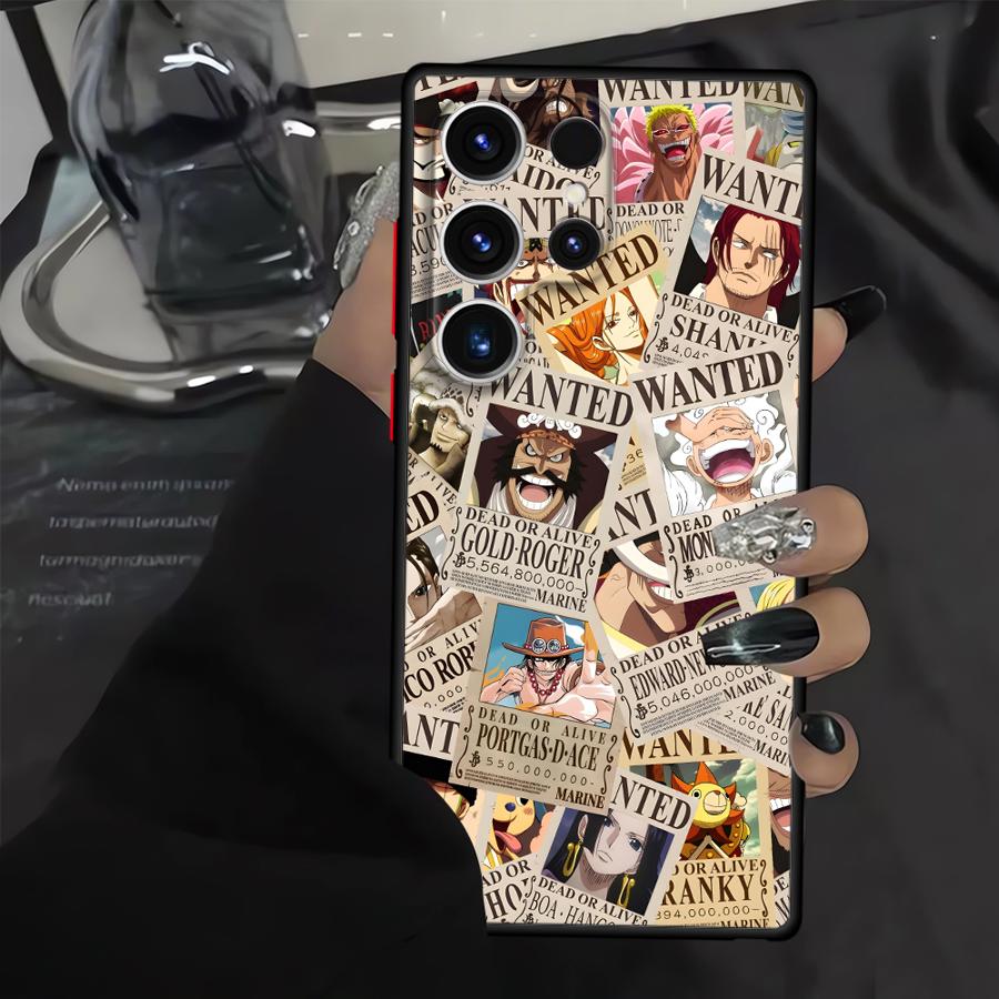 One Piece Captain Luffy Hülle für Samsung Galaxy S21 S9 S24 FE S20 S10 S23 Ultra S25 Edge S22 Plus Rückseite Handyhülle Galaxy S25 Edge