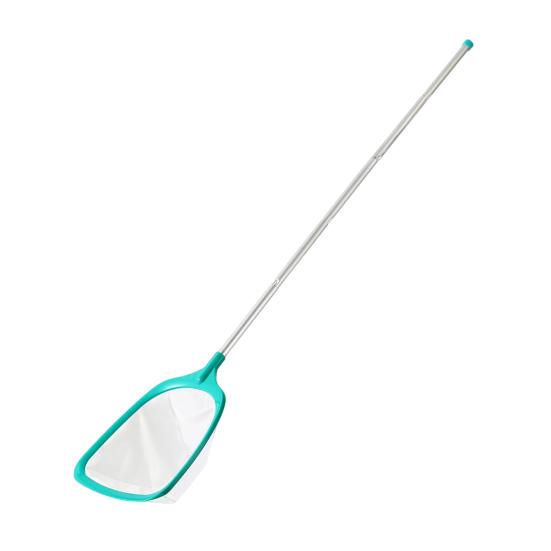 Laubabscheidernetz für Pools, ultrafeines Netz mit langem Griff, einfach zu verwendendes, abnehmbares Reinigungsnetz für Schwimmbäder, Laubfänger 1 Set white