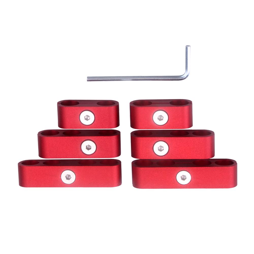 SBC 350 Zündkerzen-Drahttrenner, Teiler, Webstühle, CNC-Aluminiumlegierung in Premium-Qualität, passend für 7 mm und 8 mm rot