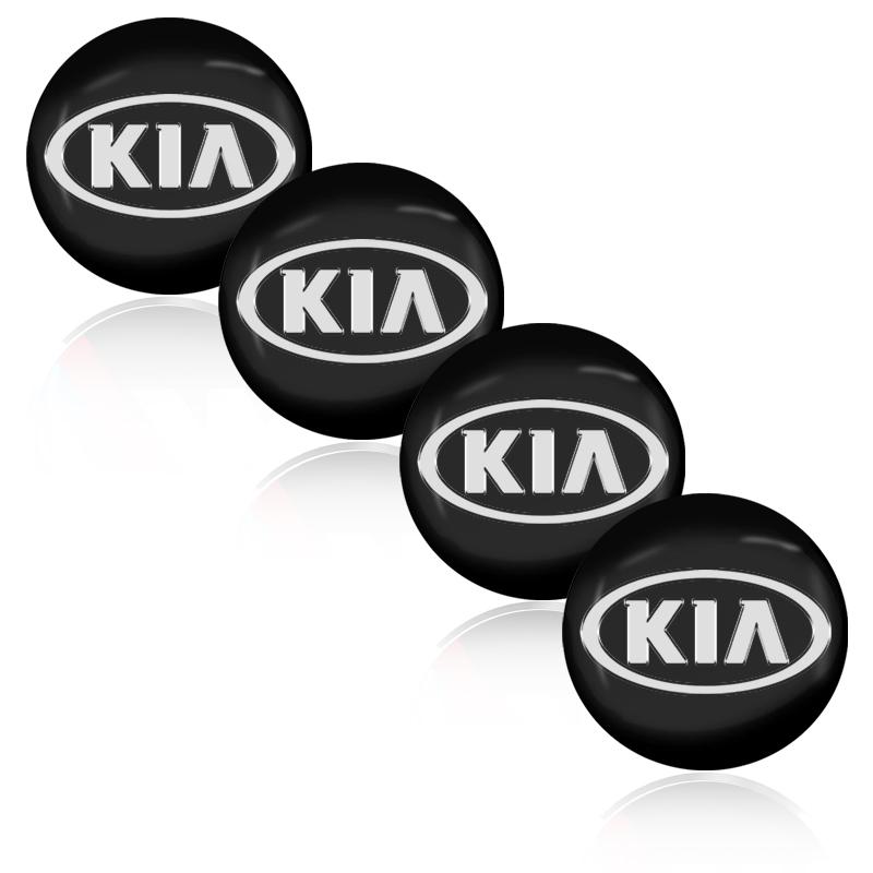 4 Stück 56mm Auto Radmitte Nabenkappe Abzeichen Aufkleber Abdeckung Für KIA K2 K3 K5 Souranto Rio Sportwagen Nabenmittenabdeckung Autoteile schwarz